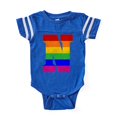 thumbnail image 1 of CafePress - Rainbow Letter N - Cute Infant Baby Football Bodysuit, 1 of 3