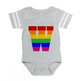 thumbnail image 1 of CafePress - Rainbow Letter W - Cute Infant Baby Football Bodysuit, 1 of 3