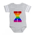 thumbnail image 1 of CafePress - Rainbow Letter X - Cute Infant Baby Football Bodysuit, 1 of 3