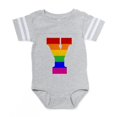 thumbnail image 1 of CafePress - Rainbow Letter Y - Cute Infant Baby Football Bodysuit, 1 of 3