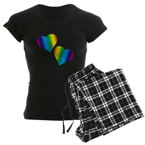 CafePress - Rainbow Love Pajamas - Women's Dark Pajamas