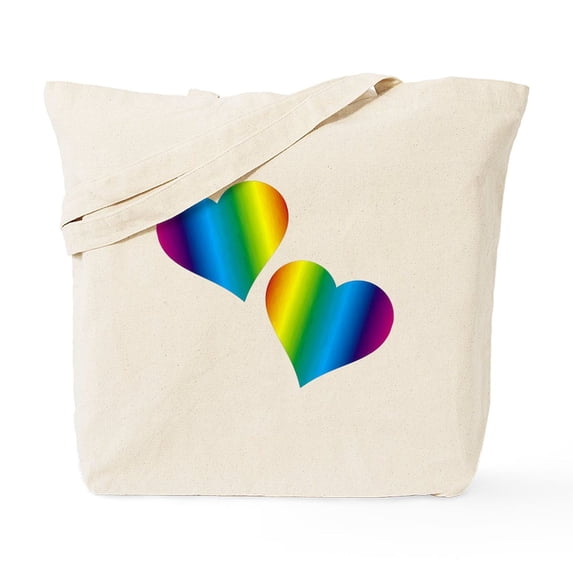 CafePress - Rainbow Love Tote Bag - Unisex Canvas Tote Bag, Beige, 1-Piece
