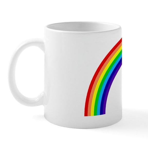 CafePress - Rainbow Mug - 11 oz Ceramic Mug - Novelty Coffee Tea Cup