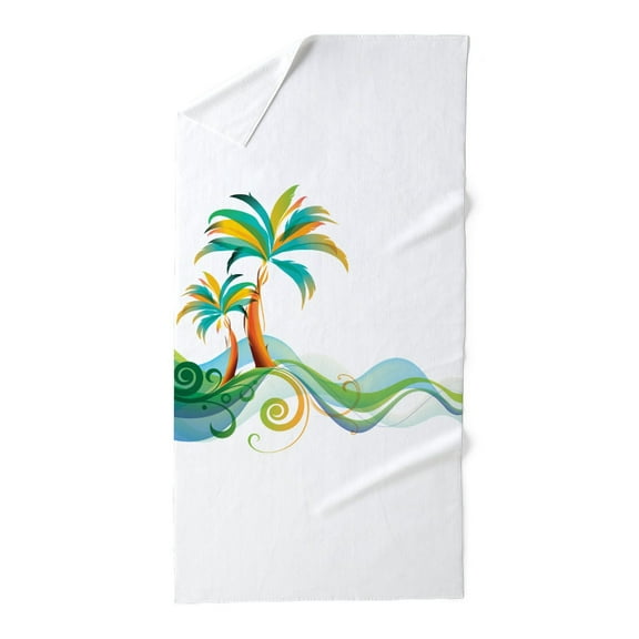 CafePress - Rainbow Palm Tree - Large Beach Towel, Soft 30"x60" Towel with Unique Design