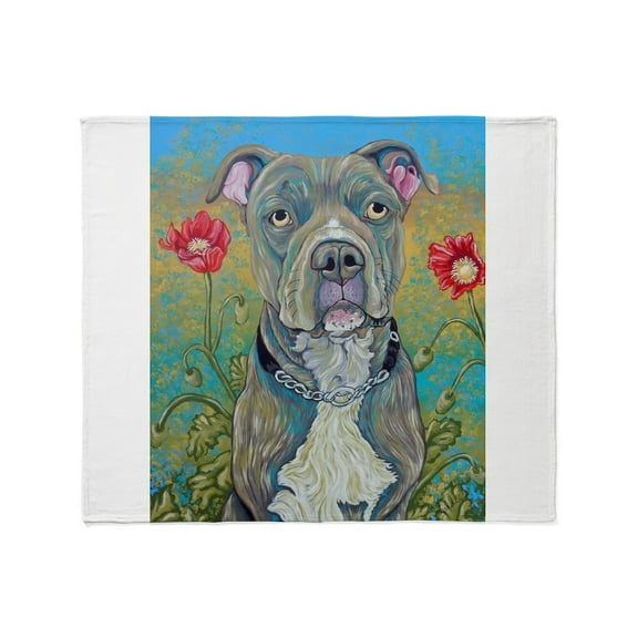 CafePress - Rainbow Pit Bull Throw Blanket - Soft Fleece Throw Blanket, 50"x60" for All Ages