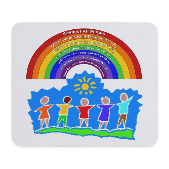 CafePress - Rainbow Principles Kids Mousepad - Non-slip Rubber Mousepad, Gaming Mouse Pad