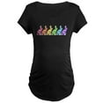 thumbnail image 1 of CafePress - Rainbow Rabbits Maternity Dark T Shirt - Maternity Dark T-Shirt, 1 of 3