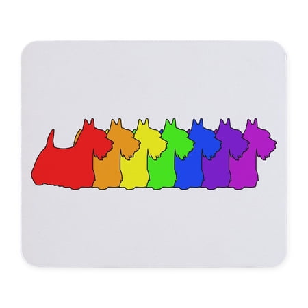 CafePress - Rainbow Scottie Mousepad - Non-slip Rubber Mousepad, Gaming Mouse Pad