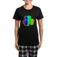 thumbnail image 1 of CafePress - Rainbow Shamrock Women's Dark Pajamas - Women's Short Sleeve Print T-Shirt and Pants Dark Cotton Pajama Set, 1 of 7