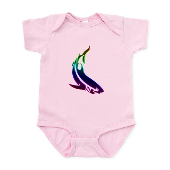 CafePress - Rainbow Shark Infant Bodysuit - Baby Light Bodysuit, Size Newborn - 24 Months