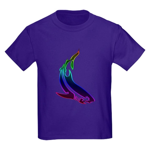 CafePress - Rainbow Shark Kids Dark T Shirt - Dark T-Shirt Kids XS-XL
