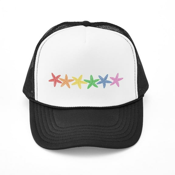 CafePress - Rainbow Starfish - Adjustable Unisex Printed Trucker Hat with Mesh Back