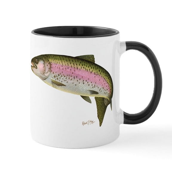 CafePress - Rainbow Trout Mug - 11 oz Ceramic Mug - Novelty Coffee Tea Cup