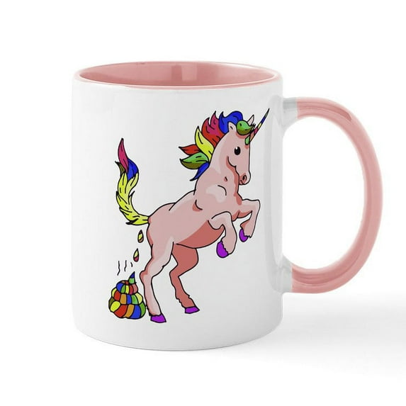 CafePress - Rainbow Unicorn - 11 oz Ceramic Mug - Novelty Coffee Tea Cup