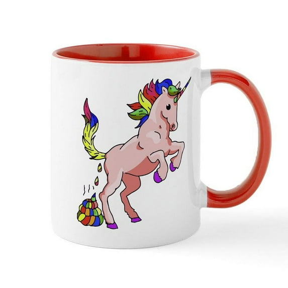 CafePress - Rainbow Unicorn - 11 oz Ceramic Mug - Novelty Coffee Tea Cup