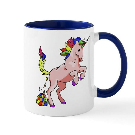 CafePress - Rainbow Unicorn - 11 oz Ceramic Mug - Novelty Coffee Tea Cup