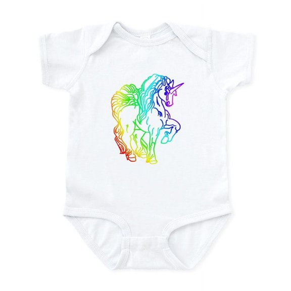 CafePress - Rainbow Unicorn Infant Bodysuit - Baby Light Bodysuit, Size Newborn - 24 Months