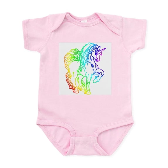 CafePress - Rainbow Unicorn Infant Bodysuit - Baby Light Bodysuit, Size Newborn - 24 Months