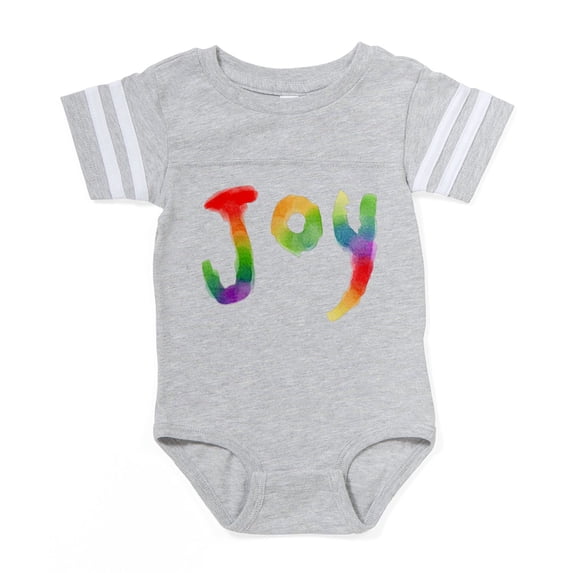 CafePress - Rainbowjoy - Cute Infant Baby Football Bodysuit