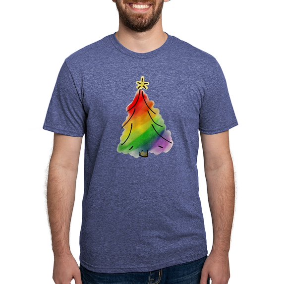 CafePress - Rainbowtree Copy Mens Tri Blend T Shirt - Mens Tri-blend T-Shirt