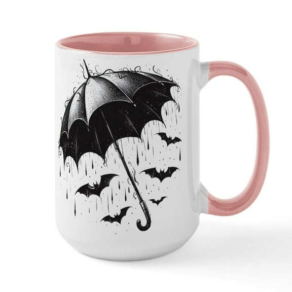 CafePress - Raining Bats - 15 oz Ceramic Large White Novelty Mug
