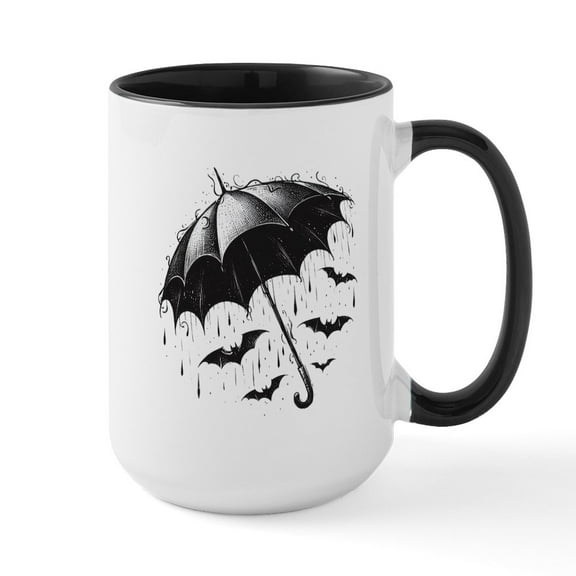 CafePress - Raining Bats Mugs - 15 oz Ceramic Large White Nolvety Mug