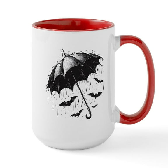 CafePress - Raining Bats Mugs - 15 oz Ceramic Large White Novelty Mug