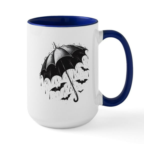 CafePress - Raining Bats Mugs - 15 oz Ceramic Large White Novelty Mug