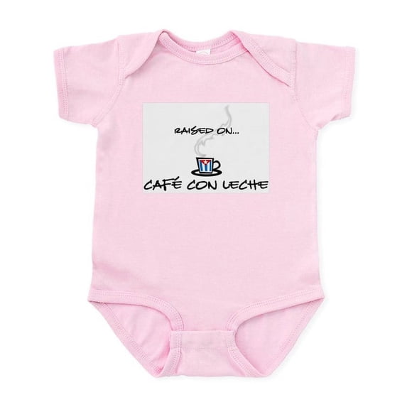 CafePress - Raised On Café Con Leche Infant Bodysuit - Baby Light Bodysuit, Size Newborn - 24 Months