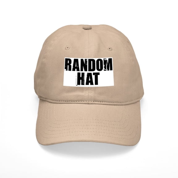 CafePress - Random Hat White - Adjustable 100% Brushed Unisex Casual Cotton Baseball Cap, Beige, 1