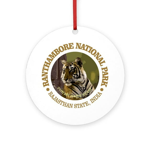 CafePress - Ranthambore NP - Round Wood Ornament 4"