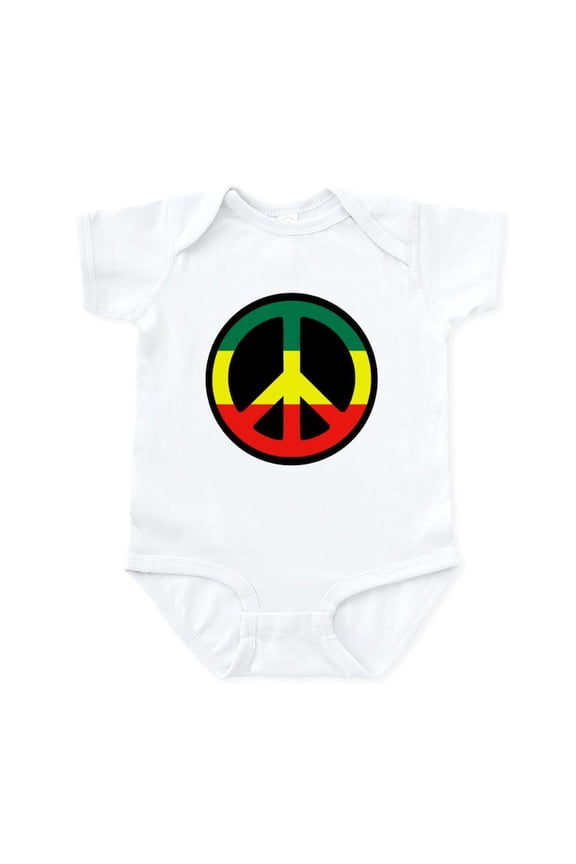 - Rasta Peace Infant Bodysuit - Baby Light Bodysuit, Size Newborn - 24 Months