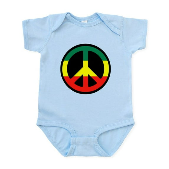 CafePress - Rasta Peace Infant Bodysuit - Baby Light Bodysuit, Size Newborn - 24 Months