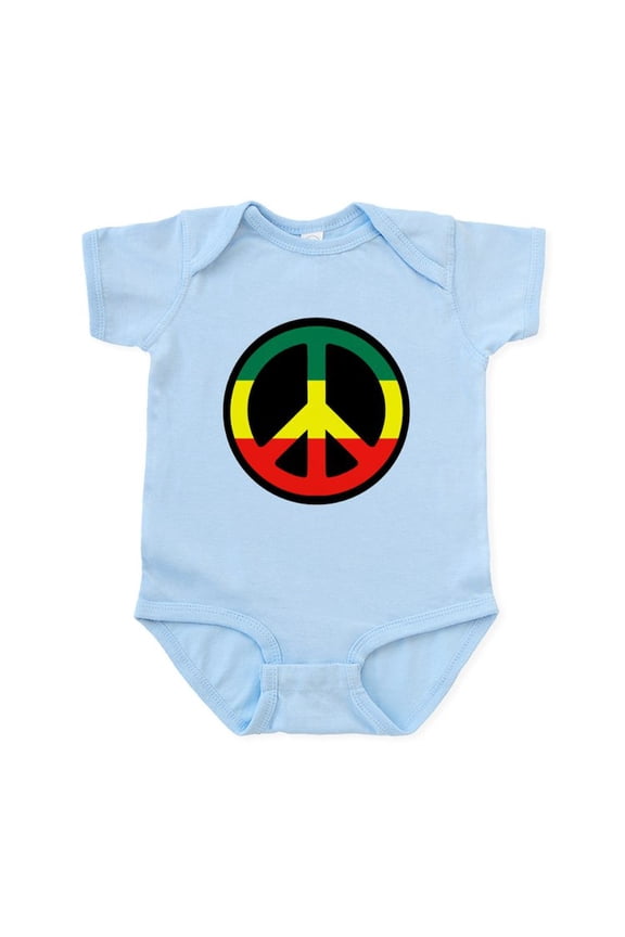 - Rasta Peace Infant Bodysuit - Baby Light Bodysuit, Size Newborn - 24 Months
