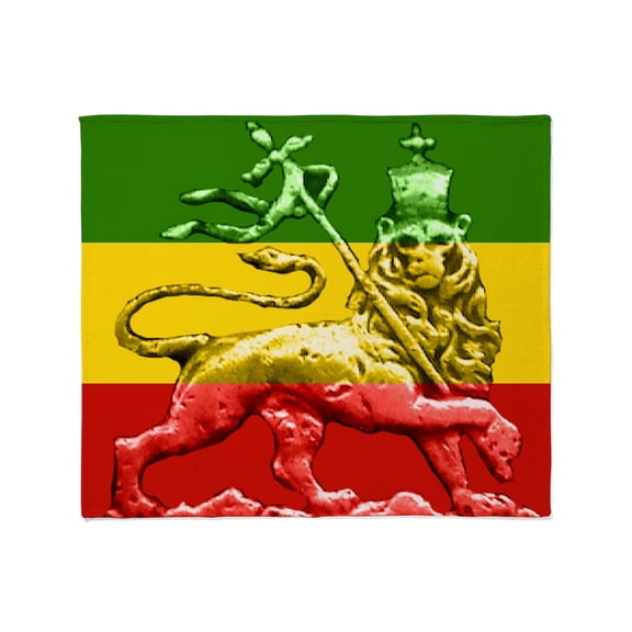 CafePress - Rasta Reggae Lion Of Judah - Soft Fleece Throw Blanket, 50"x60" for All Ages