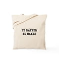 thumbnail image 1 of CafePress - Rather Be Naked Tote Bag - Unisex Canvas Tote Bag, Beige, 1-Piece, 1 of 6