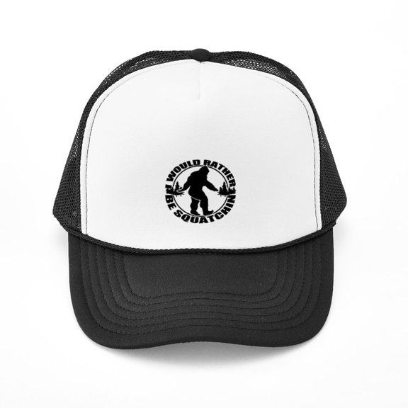 CafePress - Rather Be Squatchin - Adjustable Unisex Printed Trucker Hat with Mesh Back