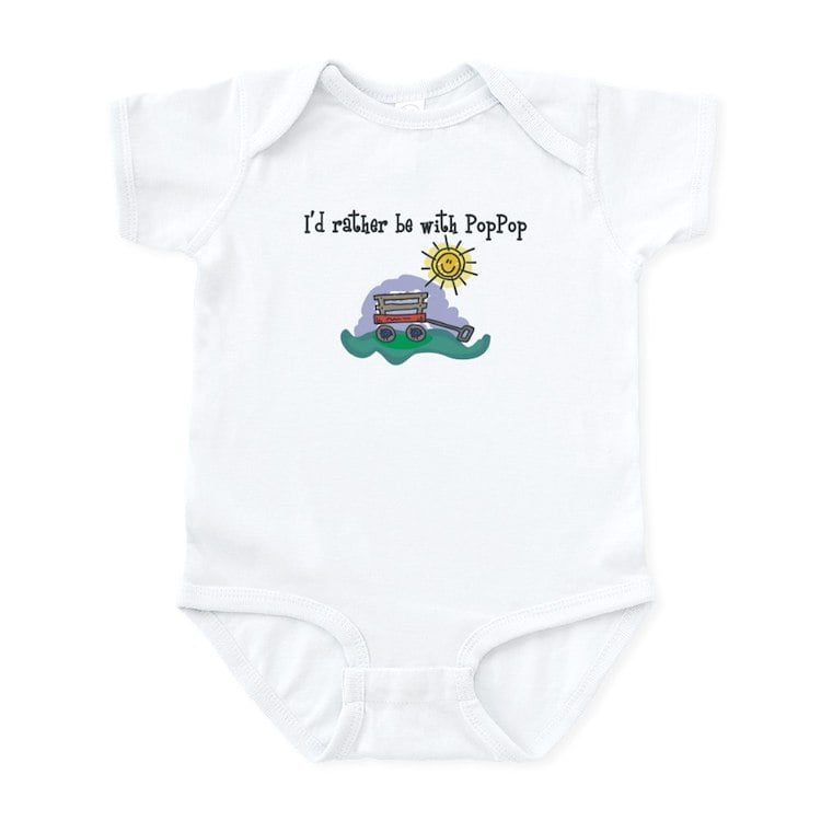 CafePress - Rather Be With Poppop Onesie - Baby Light Bodysuit, Size Newborn - 24 Months