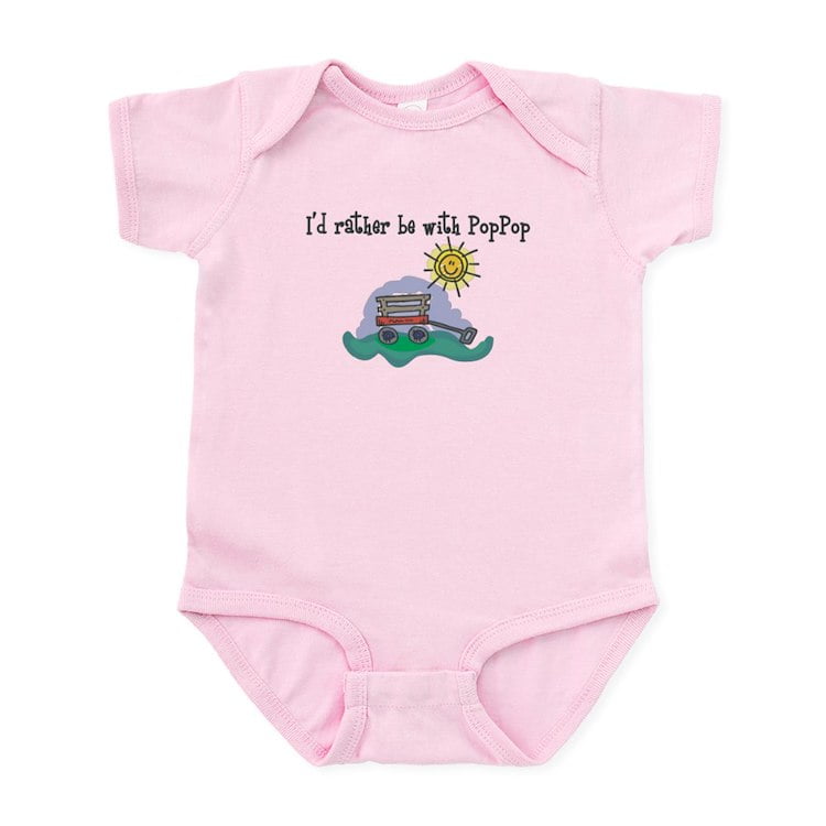 CafePress - Rather Be With Poppop Onesie - Baby Light Bodysuit, Size Newborn - 24 Months