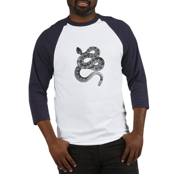 CafePress - Rattlesnake Baseball Jersey - Cotton Baseball Jersey, 3/4 Raglan Sleeve Shirt