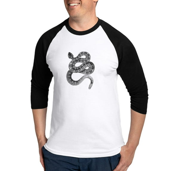 CafePress - Rattlesnake Baseball Jersey - Cotton Baseball Jersey, 3/4 Raglan Sleeve Shirt