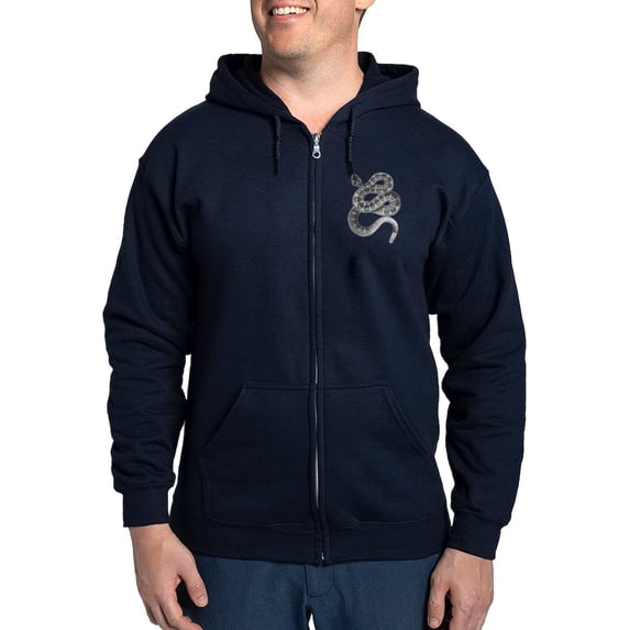 CafePress - Rattlesnake Zip Hoodie (Dark) - Zip Hoodie, Classic Hooded Sweatshirt with Metal Zipper