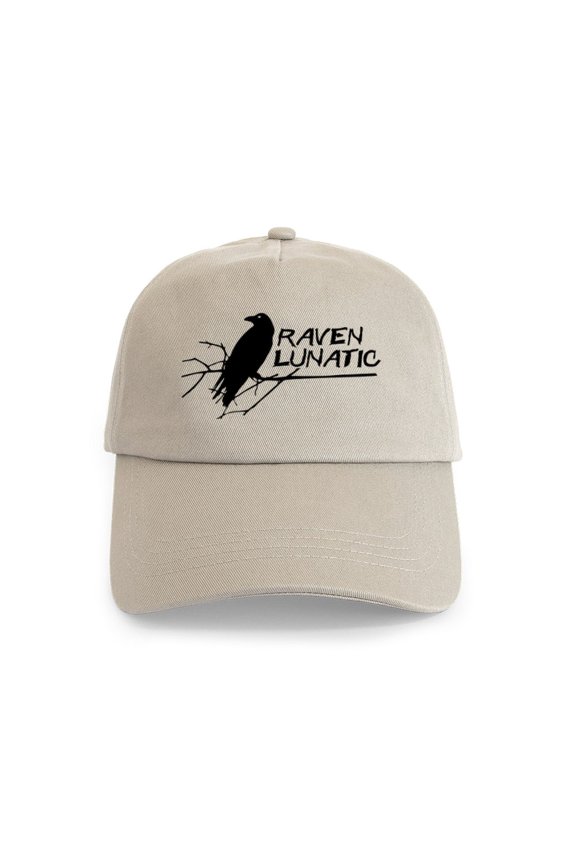 - Raven Lunatic Halloween - Adjustable 100% Brushed Unisex Casual Cotton Baseball Cap, Beige, 1