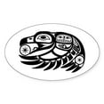 thumbnail image 1 of CafePress - Raven Native American Design - Sticker (Oval), 1 of 1