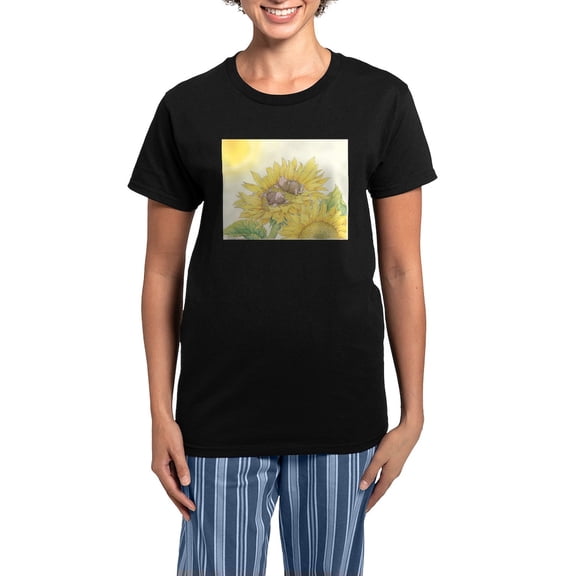 CafePress - Ray Of Sunshine Pajamas - Women's Short Sleeve Print T-Shirt and Pants Dark Cotton Pajama Set