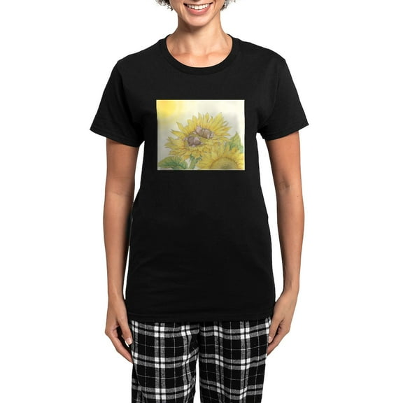 CafePress - Ray Of Sunshine Pajamas - Women's Short Sleeve Print T-Shirt and Pants Dark Cotton Pajama Set
