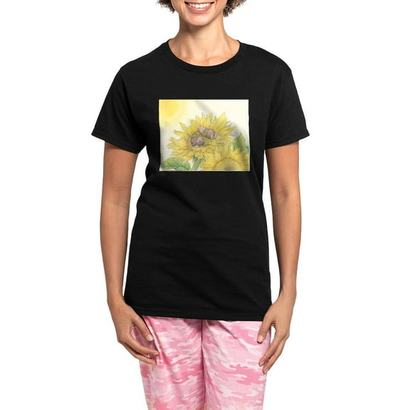 CafePress - Ray Of Sunshine Pajamas - Women's Short Sleeve Print T-Shirt and Pants Dark Cotton Pajama Set