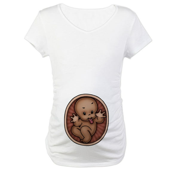 CafePress - Razz Baby DS Maternity T Shirt - Cotton Maternity T-shirt, Cute & Funny Pregnancy Tee