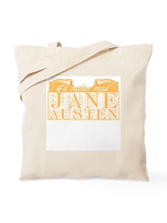 - Read Jane Austen Tote Bag - Unisex Canvas Tote Bag, Beige, 1-Piece