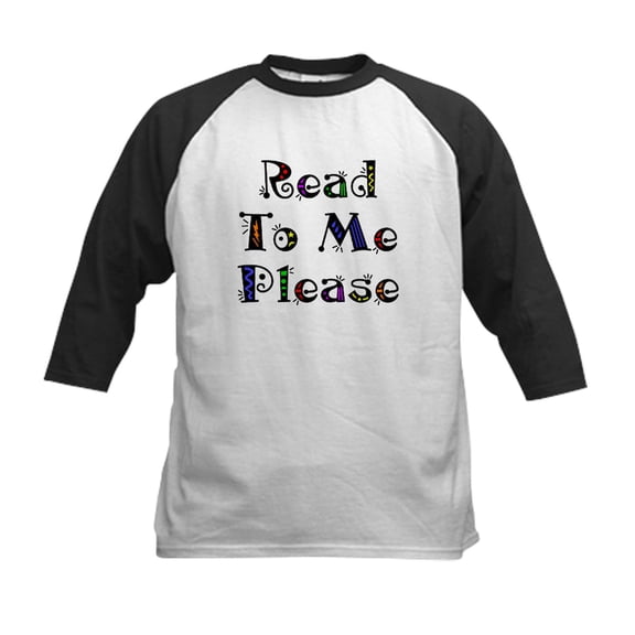 CafePress - Read To Me Fun Kids Baseball Jersey - Kids Cotton Baseball Jersey, 3/4 Sleeve Shirt